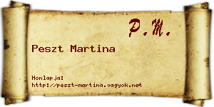 Peszt Martina névjegykártya